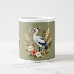 Aquarell-Vogel Jumbo-Tasse