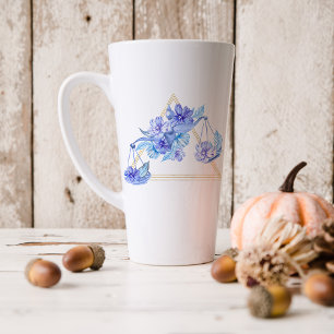 Aquarell Waage Astrologie Sternzeichen   Monogramm Milchtasse