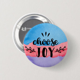 Aquarell - Wähle Freude Button