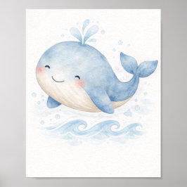 Aquarell-Wal-Kinderzimmer-Wandkunst Poster