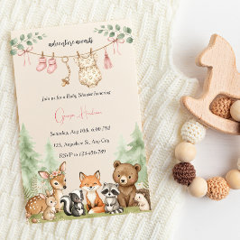 Aquarell-Wald-Baby-Party Einladung