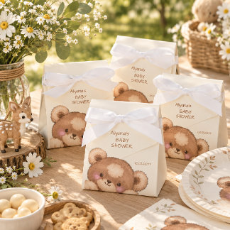 Aquarell-Wald süße Bär-Baby-Party Geschenkschachtel