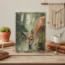 Aquarell Waldhirsch Natur
