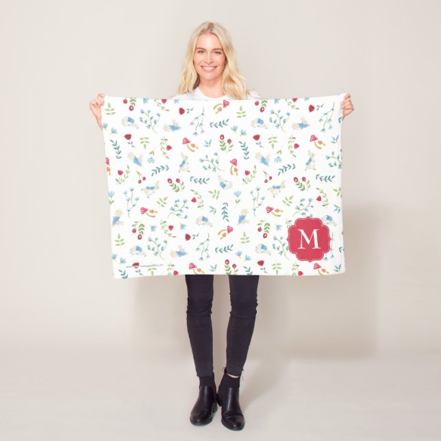 Aquarell-Waldmuster Peter-Kaninchen-| Fleecedecke (Beispiel)