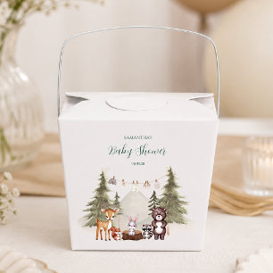 Aquarell-Waldtiere neutrale Babyparty Geschenkschachtel