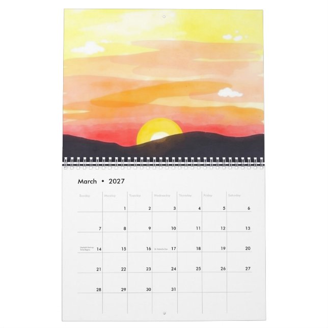 Aquarell-Wandkalender 2025  Kalender (Mär 2027)