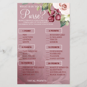 Aquarell Was ist in Ihrer puren Duschspielkarte? Flyer