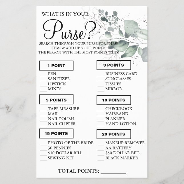 Aquarell Was ist in Ihrer puren Duschspielkarte? Flyer (Vorne)