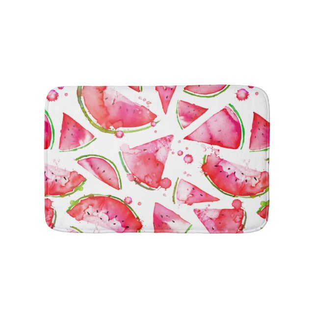 Aquarell Wassermelone 1 Badematte (Vorderseite)