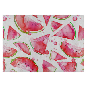 Aquarell Wassermelone 1 Schneidebrett
