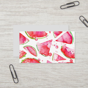 Aquarell Wassermelone 1 Visitenkarte