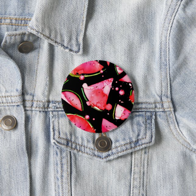 Aquarell-Wassermelone 2 Button (Beispiel)