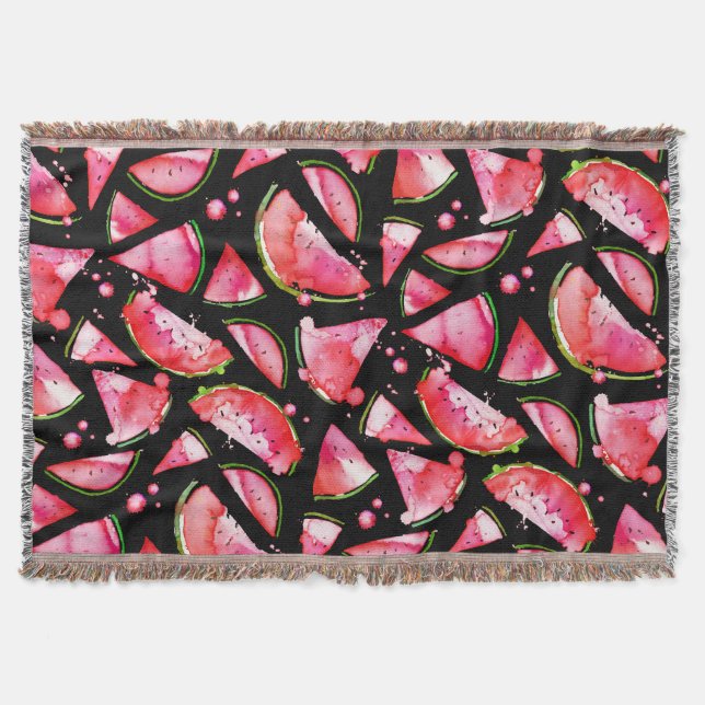 Aquarell Wassermelone 2 Decke (Vorderseite)