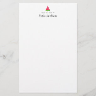 Aquarell-Wassermelone personalisierte Schreibwaren Briefpapier