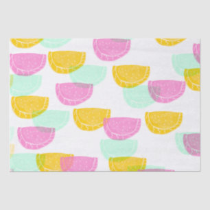 Aquarell-Wassermelone Pink Grün Gelb Muster Seidenpapier