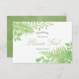 Aquarell Wedding Sei mein Blumenmädchen Einladung