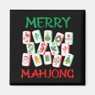 Aquarell-Weihnachten-Mahjong-Kacheln Chinesisch Ma Magnet