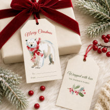 Aquarell-Weihnachts-Eisführer-Geschenkanhänger