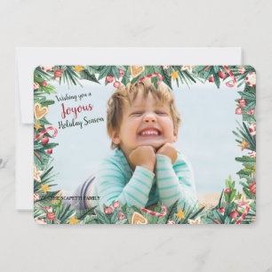 Aquarell-Weihnachts-Fotokarte Einladung