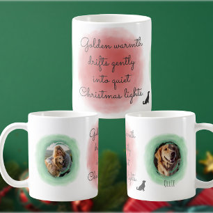 Aquarell-Weihnachts-Golden-Retriever individuell Kaffeetasse
