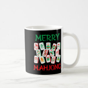 Aquarell-Weihnachts-Mahjong-Kacheln Chinesisches M Kaffeetasse