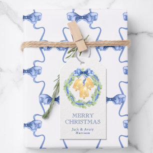 Aquarell-Weihnachts- oder Hochzeitsglocken Geschenkanhänger