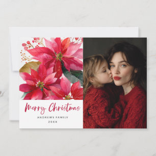 Aquarell-Weihnachts-Poinsettien-Design Ankündigung