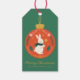 Aquarell-Weihnachts-Schmuck-Hase  Geschenkanhänger