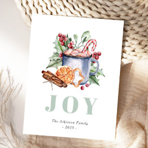 Aquarell-Weihnachts-Süßigkeiten Süße Feiertags-Pos Feiertagspostkarte