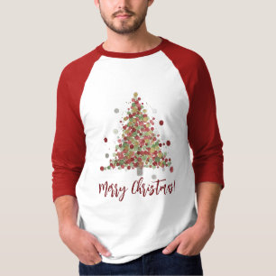 Aquarell-Weihnachtsbaum mit Punkten T-Shirt