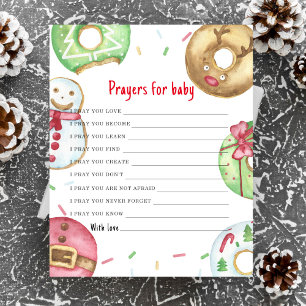 Aquarell-Weihnachtsdonuts Gebete für Baby