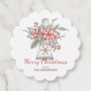 Aquarell-Weihnachtsglocke Geschenkanhänger
