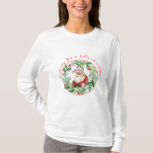 Aquarell-Weihnachtskranz Vintage-Santa Unisex