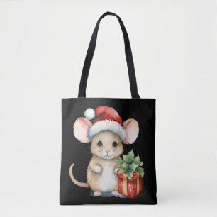 Aquarell-Weihnachtsmaus