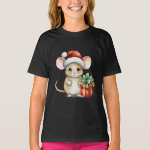 Aquarell-Weihnachtsmaus T-Shirt