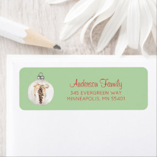 Aquarell-Weihnachtsschmuck mit Tannenzapfen-Weihna