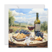 Aquarell Wein und Weinberg Hintergrund