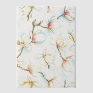Aquarell Weiße Blumen Vellum Overlay