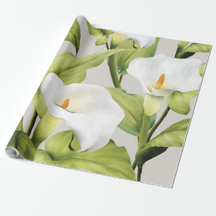 Aquarell Weiße Lilie 3 Geschenkpapier
