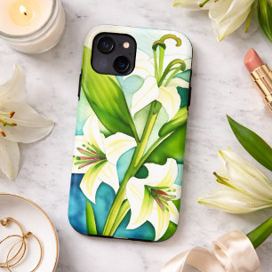 Aquarell Weiße Lilien  Case-Mate iPhone Hülle