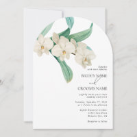 Aquarell Weiße Orchideen Florale Hochzeit