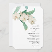 Aquarell Weiße Orchideen Florale Hochzeit