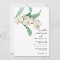 Aquarell Weiße Orchideen Florale Hochzeit