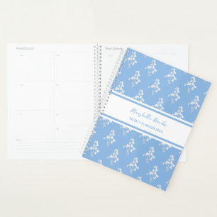 Aquarell Weiße und Blaue Glockenblume Wöchentlich Planer