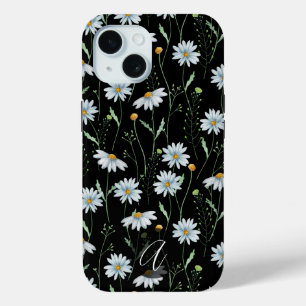 Aquarell Weißes Gänseblümchen Monogramm Anfangsbuc Case-Mate iPhone Hülle