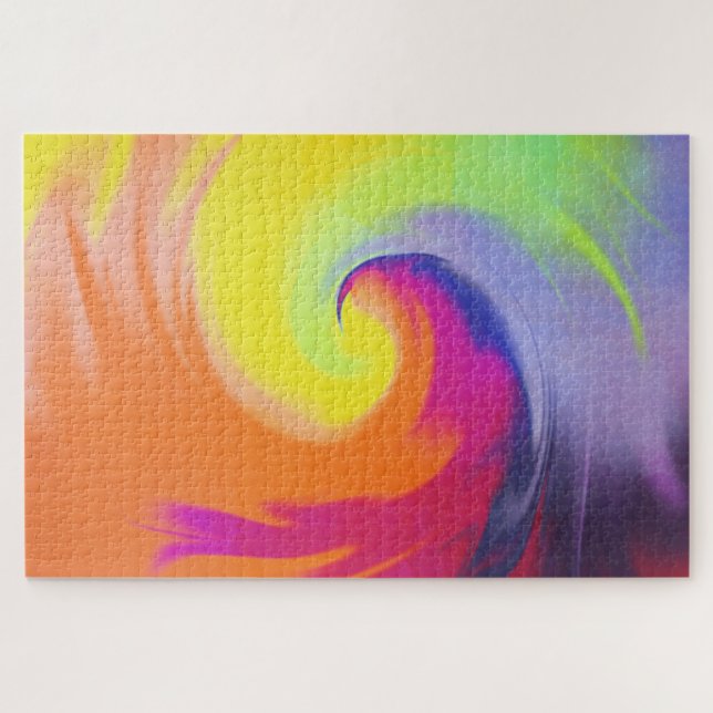 Aquarell-Welle - Puzzlespiel Puzzle (Horizontal)