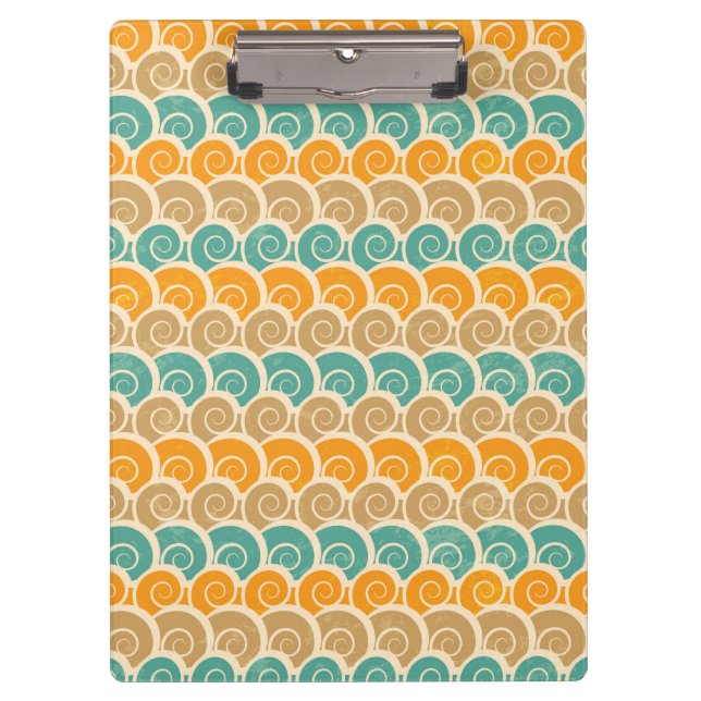 Aquarell-Wellen-Muster Klemmbrett (Vorderseite)