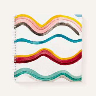 Aquarell-Wellen-Notizbuch Notizbuch