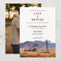 Aquarell-Westerngebirgs-Ranch-Foto-Hochzeit