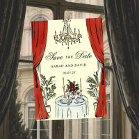 Aquarell Whimsical Glamour Save-the-Date-Einladung